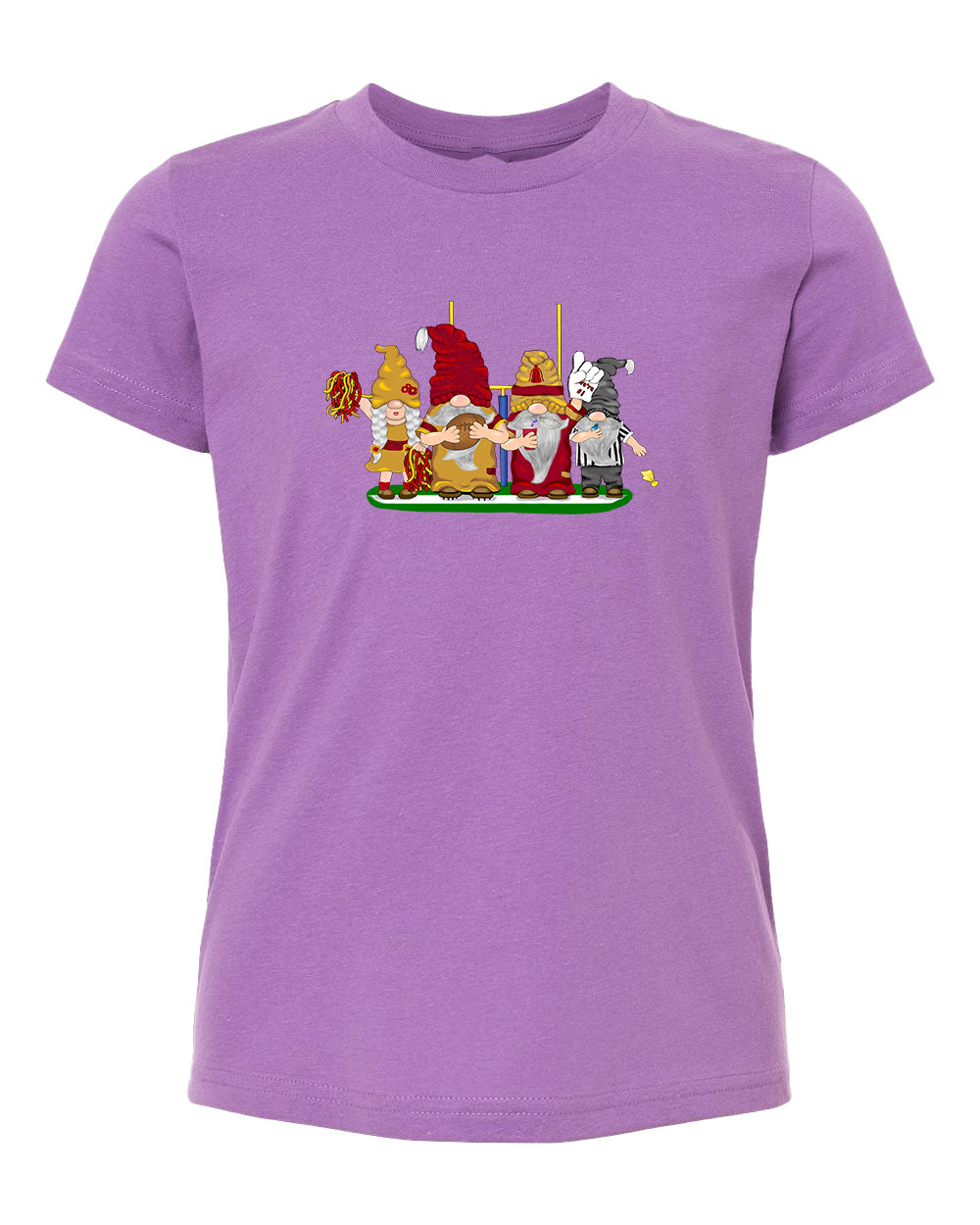 Burgundy & Gold Football Gnomes  (similar to DC) on Kids T-shirt