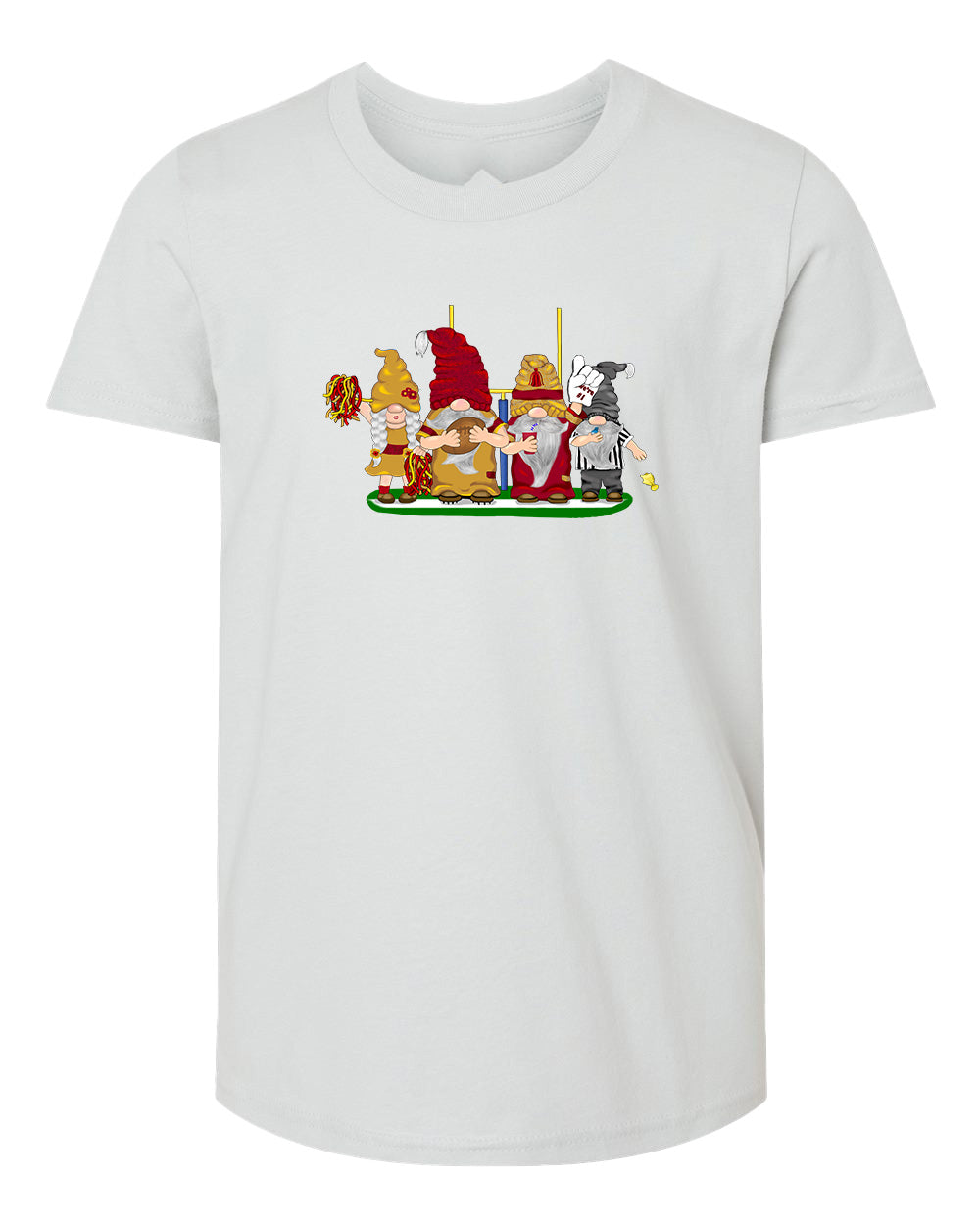 Burgundy & Gold Football Gnomes  (similar to DC) on Kids T-shirt