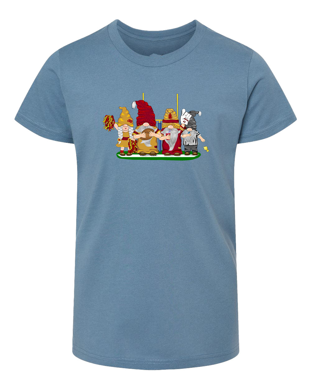 Burgundy & Gold Football Gnomes  (similar to DC) on Kids T-shirt