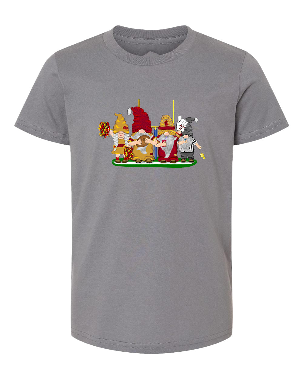 Burgundy & Gold Football Gnomes  (similar to DC) on Kids T-shirt