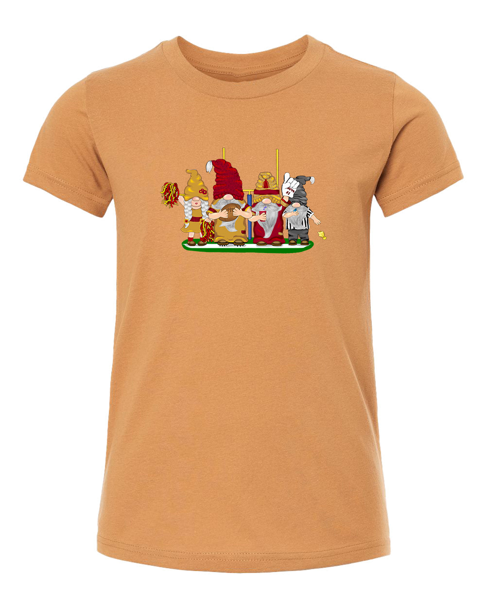 Burgundy & Gold Football Gnomes  (similar to DC) on Kids T-shirt