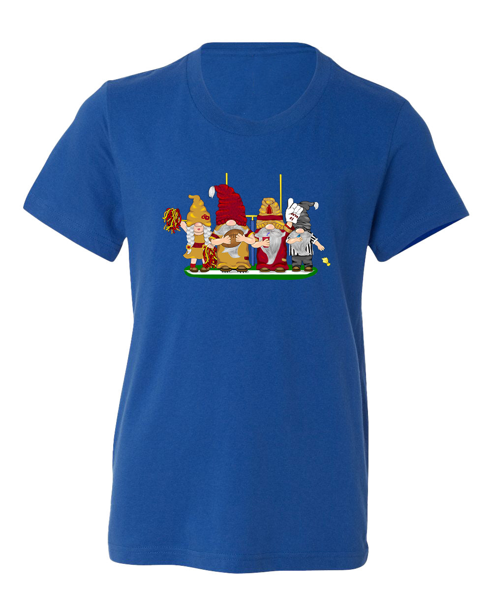 Burgundy & Gold Football Gnomes  (similar to DC) on Kids T-shirt