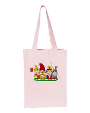 Load image into Gallery viewer, Burgundy &amp; Gold Football Gnomes  (similar to DC) on Gusset Tote
