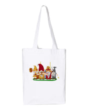 Load image into Gallery viewer, Burgundy &amp; Gold Football Gnomes  (similar to DC) on Gusset Tote
