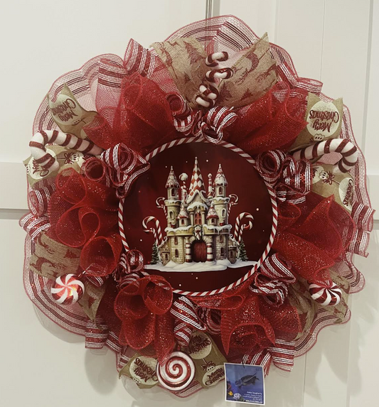 Candy Cane Wreath