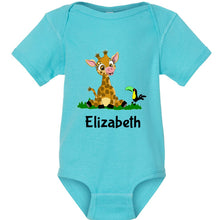 Load image into Gallery viewer, Personalized Giraffe Onesie
