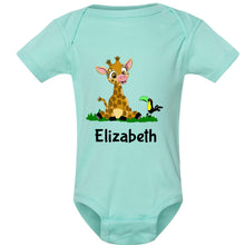 Load image into Gallery viewer, Personalized Giraffe Onesie
