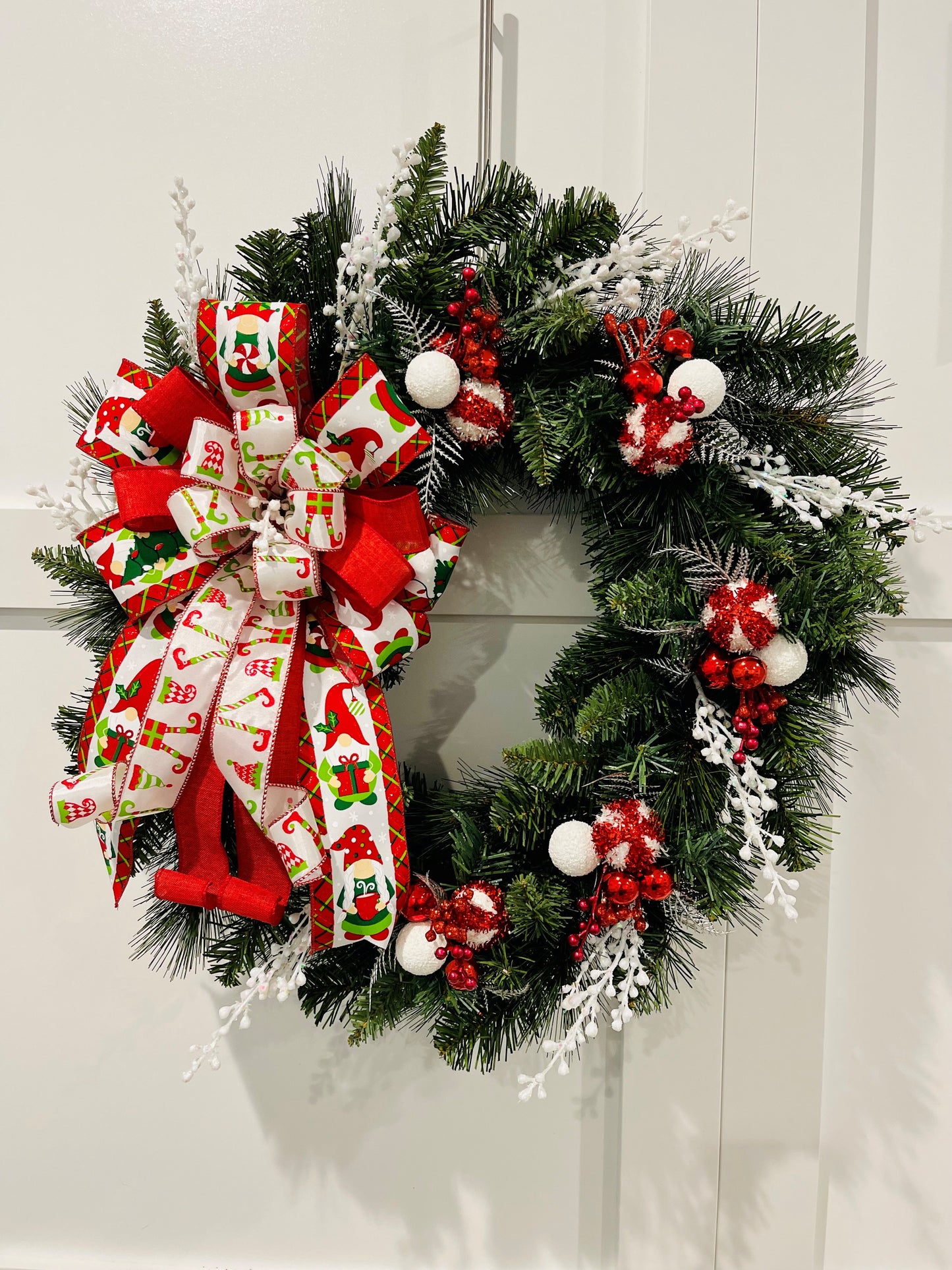Christmas Greenery with Large Bow