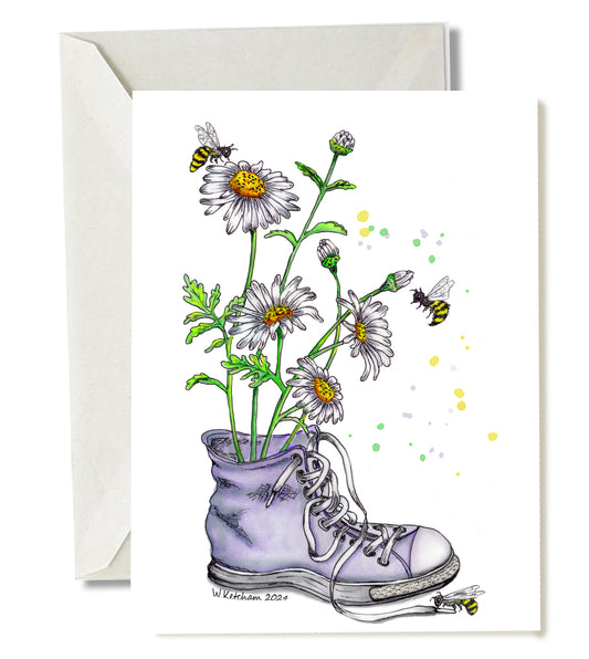 Daisies and Bees Notecard