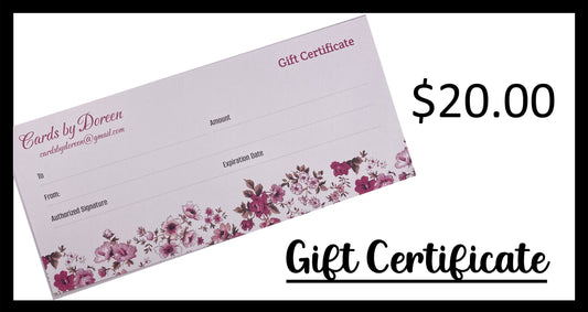 Cards by Doreen - Gift Certificates