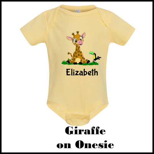 Personalized Giraffe Onesie