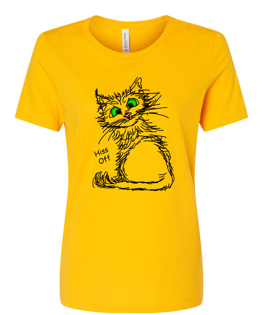 Hiss Off Cat T-Shirt (Women's sizes)