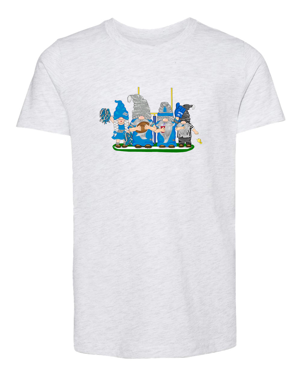 Blue & Silver Football Gnomes  (similar to Detroit) on Kids T-shirt