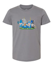 Load image into Gallery viewer, Blue &amp; Silver Football Gnomes  (similar to Detroit) on Kids T-shirt
