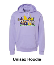 Load image into Gallery viewer, Purple &amp; Gold Football Gnomes (similar to Minnesota) on Unisex Hoodie
