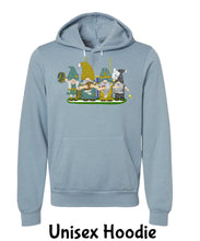 Load image into Gallery viewer, Teal &amp; Gold Football Gnomes (similar to Jacksonville) on Unisex Hoodie
