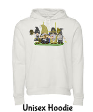 Load image into Gallery viewer, Gold &amp; Black Football Gnomes (similar to New Orleans) on Unisex Hoodie
