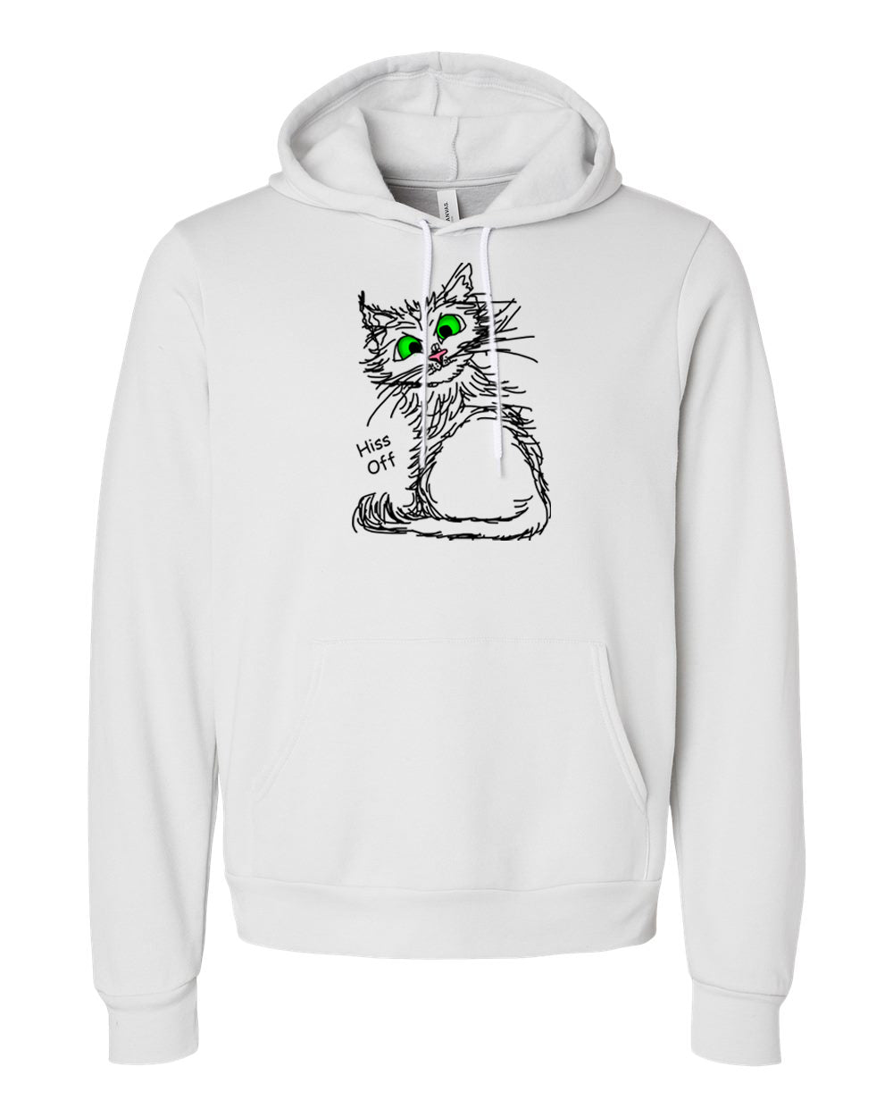 Black Hiss Off Cat on Unisex Hoodie