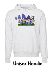 Load image into Gallery viewer, Blue &amp; Black Football Gnomes (similar to Carolina) on Unisex Hoodie
