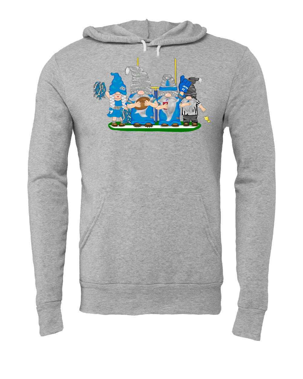 Blue & Gray Football Gnomes (similar to Indianapolis) on Unisex Hoodie