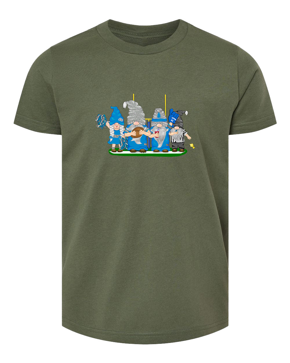 Blue & Gray Football Gnomes  (similar to Indianapolis) on Kids T-shirt