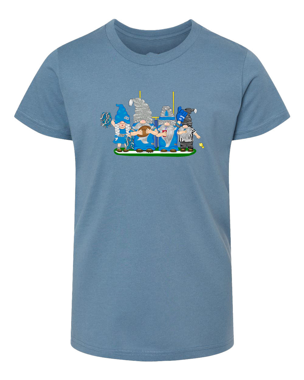 Blue & Gray Football Gnomes  (similar to Indianapolis) on Kids T-shirt