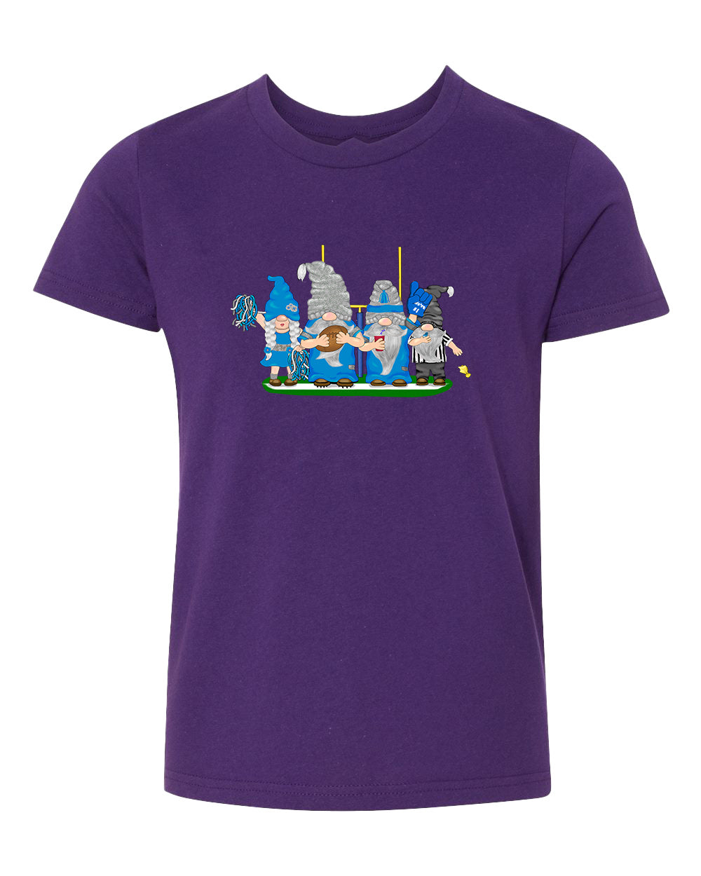 Blue & Gray Football Gnomes  (similar to Indianapolis) on Kids T-shirt