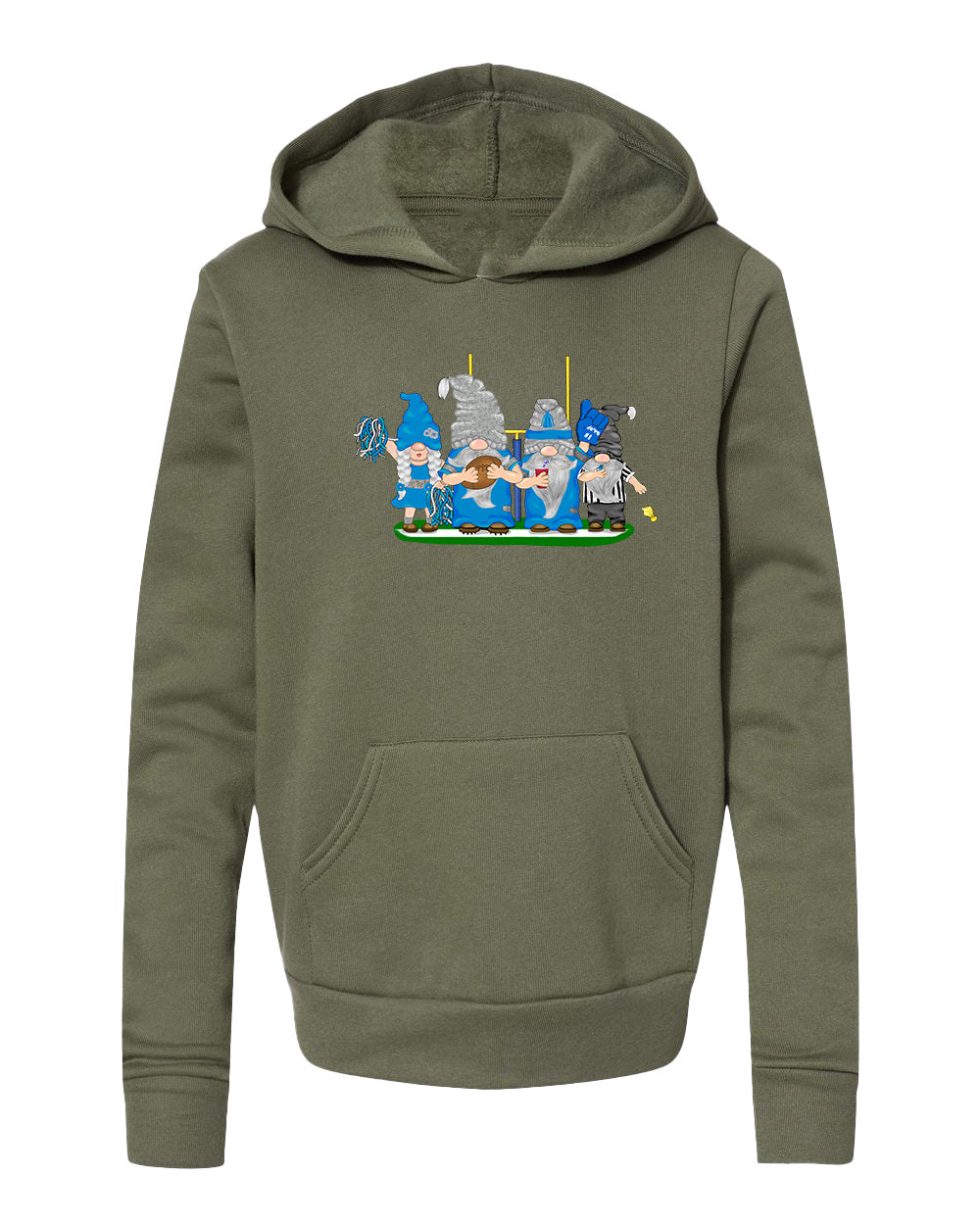 Blue & Gray Football Gnomes  (similar to Indianapolis) on Kids Hoodie