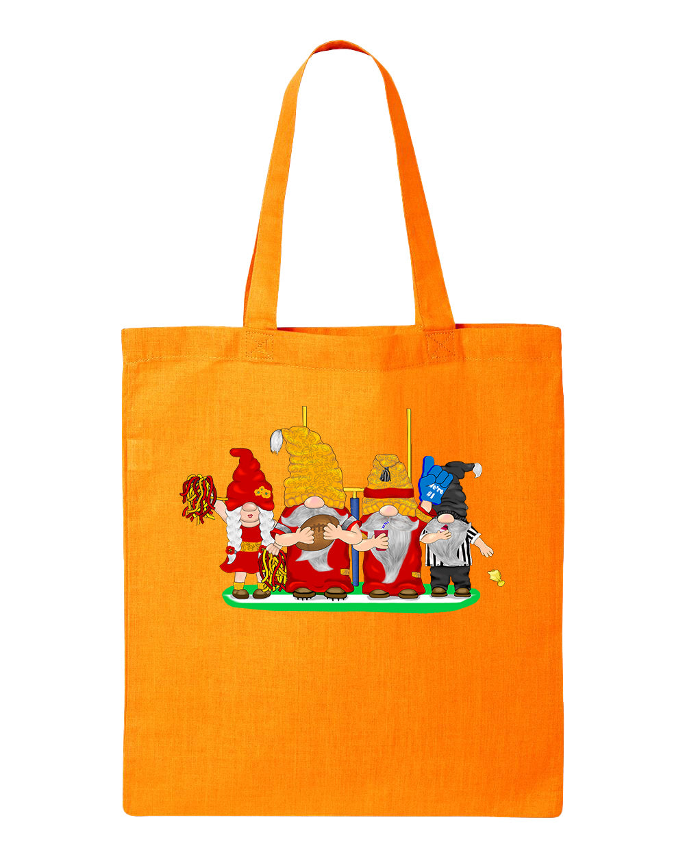 Red & Gold Football Gnomes  (similar to Kansas City) on Tote