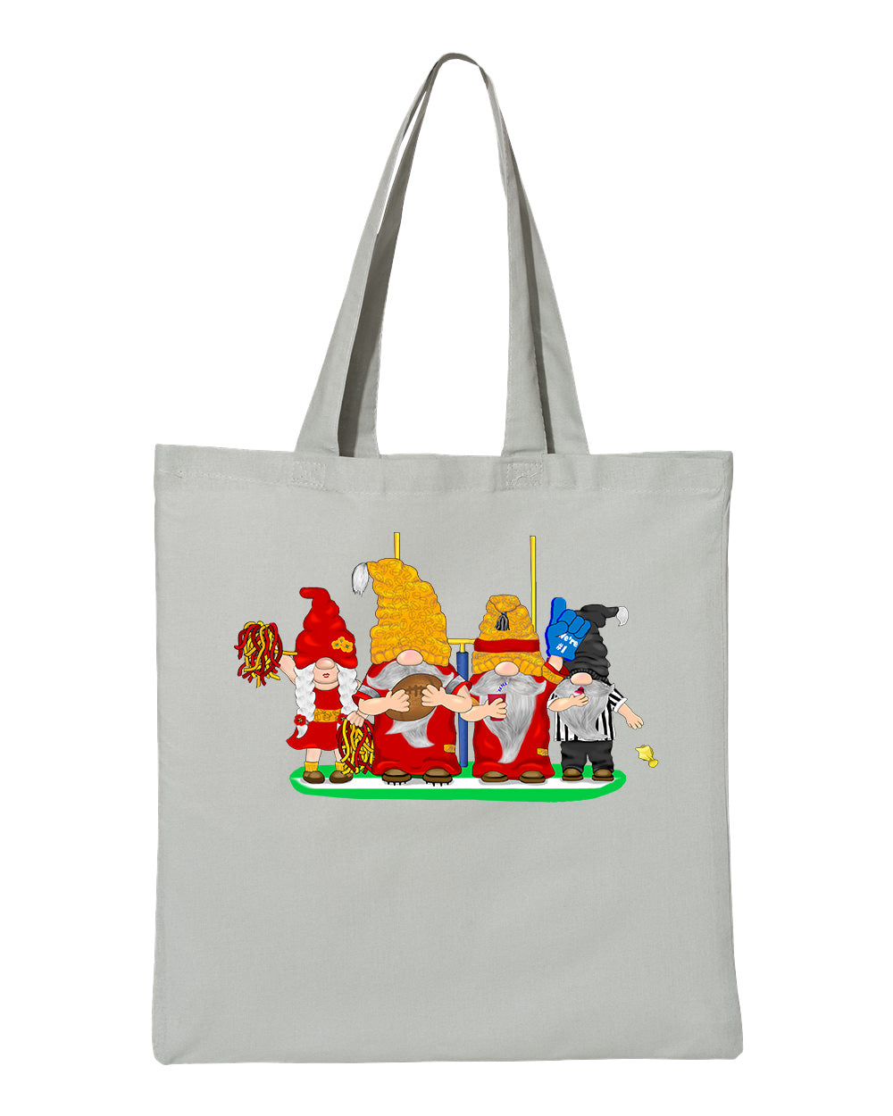 Red & Gold Football Gnomes  (similar to Kansas City) on Tote