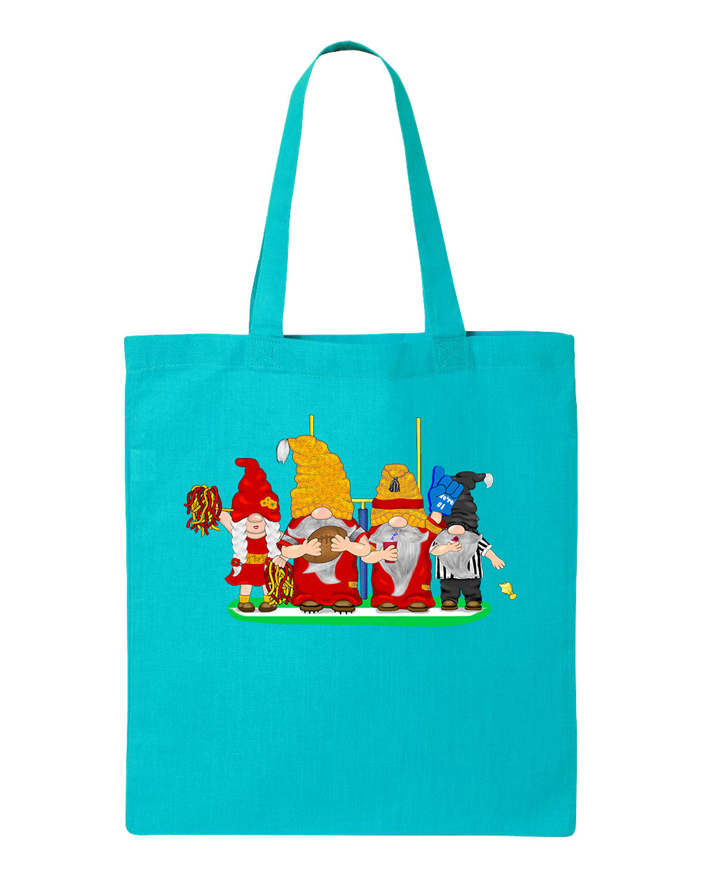 Red & Gold Football Gnomes  (similar to Kansas City) on Tote