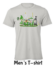 Load image into Gallery viewer, Green &amp; White Football Gnomes on Men&#39;s T-shirt (similar to NY)

