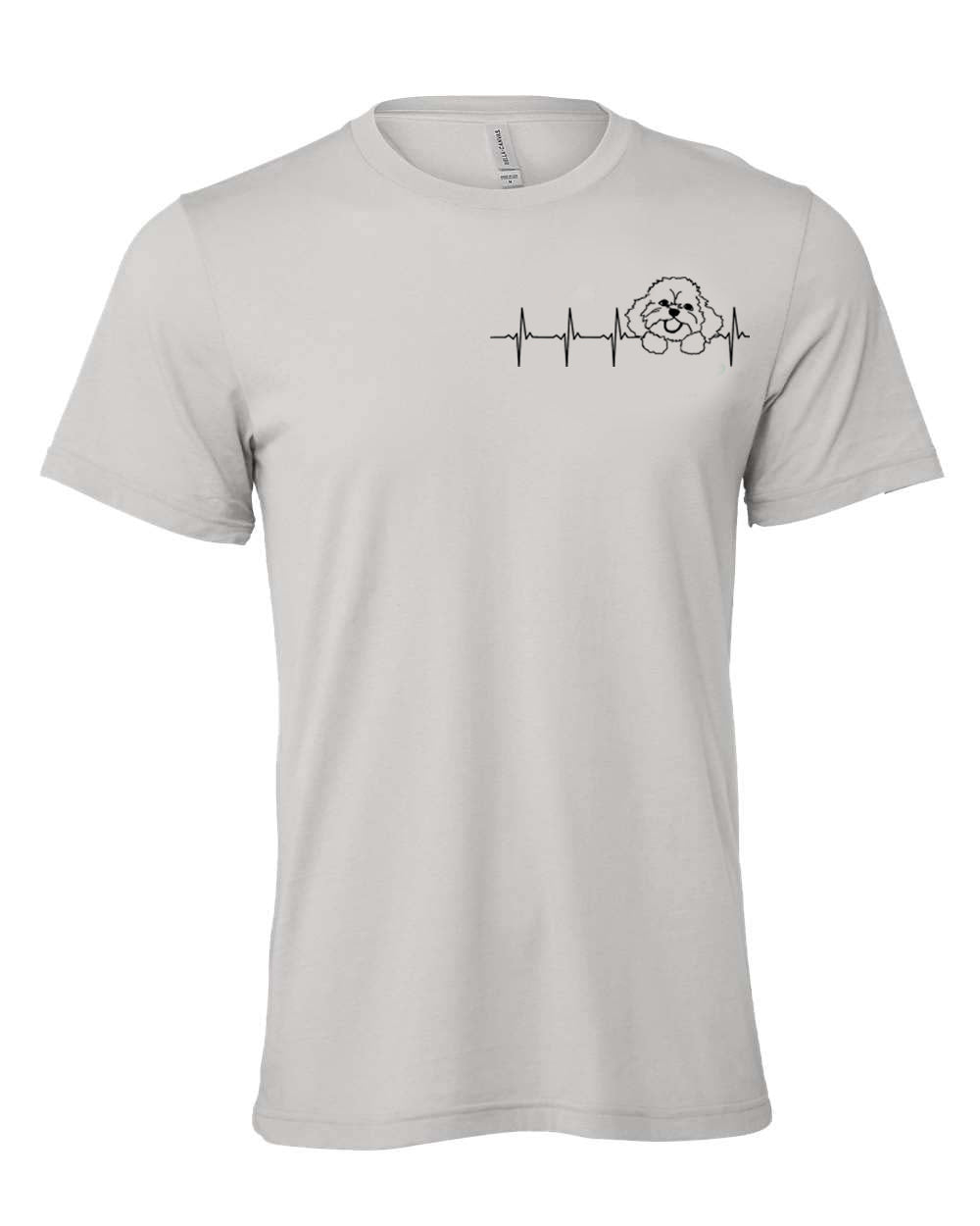 Bichon Heartbeat on Men's T-shirt