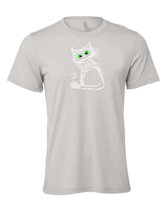 White Hiss Off Cat on Men's T-shirt
