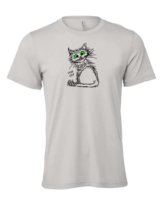 Black Hiss Off Cat on Men's T-shirt