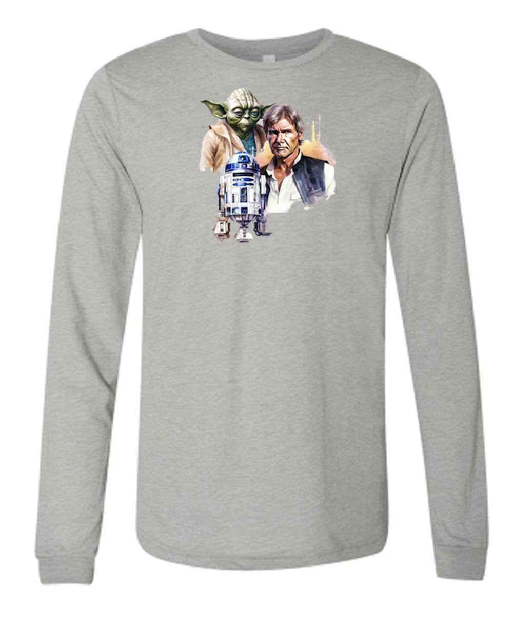 Men's Long Sleeve T-shirt with Star Wars Images