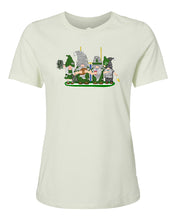 Load image into Gallery viewer, Green &amp; Silver Football Gnomes on Women&#39;s T-shirt (similar to Philadelphia)
