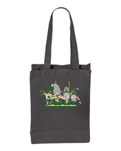 Load image into Gallery viewer, Green &amp; Silver Football Gnomes  (similar to Philadelphia) on Gusset Tote

