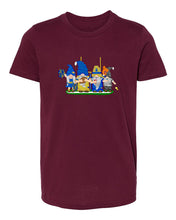 Load image into Gallery viewer, Blue &amp; Gold Football Gnomes  (similar to LA) on Kids T-shirt
