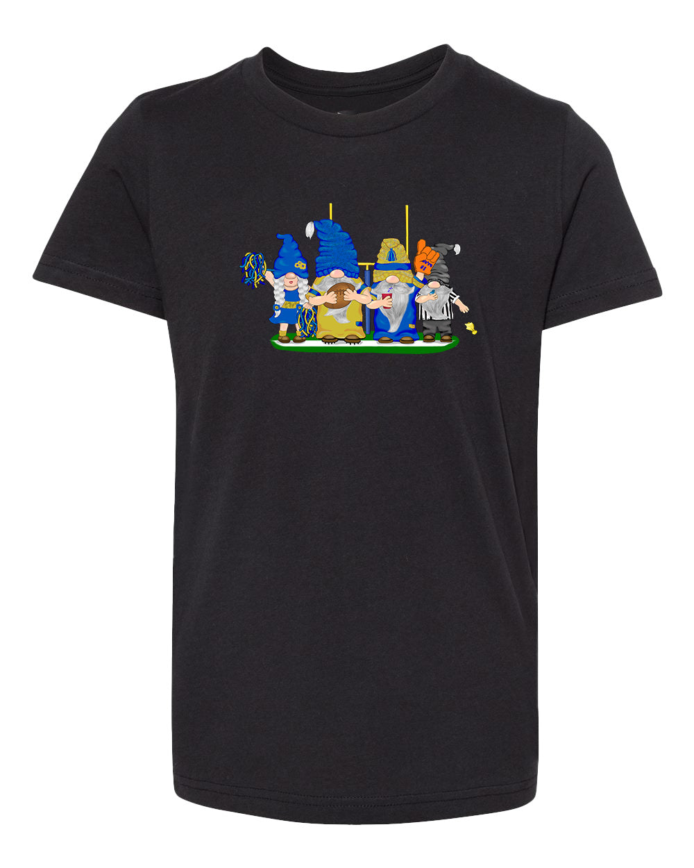 Blue & Gold Football Gnomes  (similar to LA) on Kids T-shirt