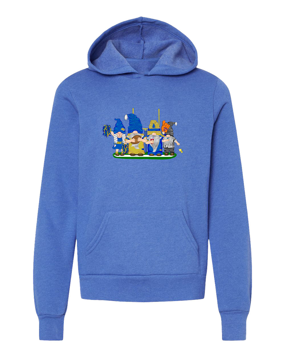 Blue & Gold Football Gnomes  (similar to LA) on Kids Hoodie