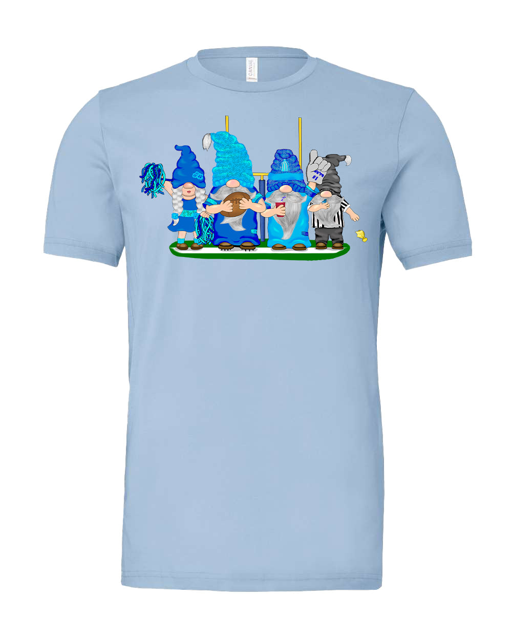 Navy & Blue Football Gnomes on Men's T-shirt (similar to Tennessee)