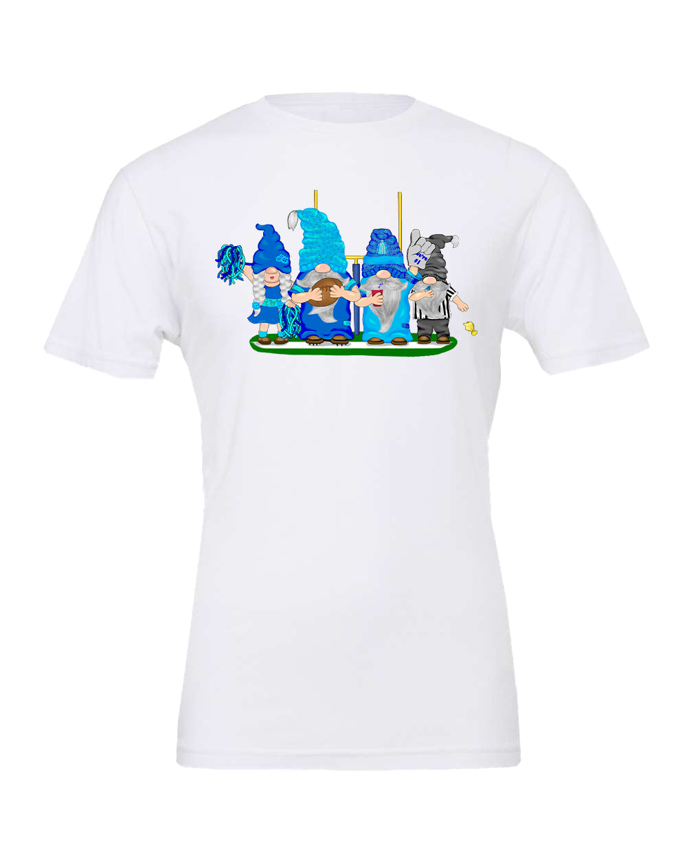 Navy & Blue Football Gnomes on Men's T-shirt (similar to Tennessee)