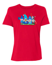 Load image into Gallery viewer, Navy &amp; Blue Football Gnomes on Women&#39;s T-shirt (similar to Tennessee)
