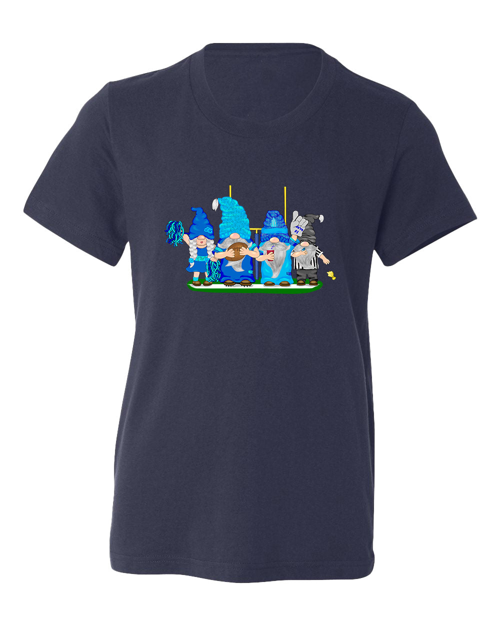 Navy & Blue Football Gnomes  (similar to Tennessee) on Kids T-shirt