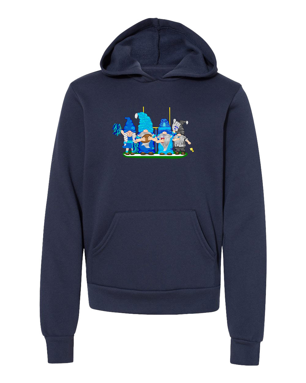 Navy & Blue Football Gnomes  (similar to Tennessee) on Kids Hoodie