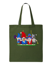 Load image into Gallery viewer, Navy &amp; Red Football Gnomes  (similar to New England) on Tote
