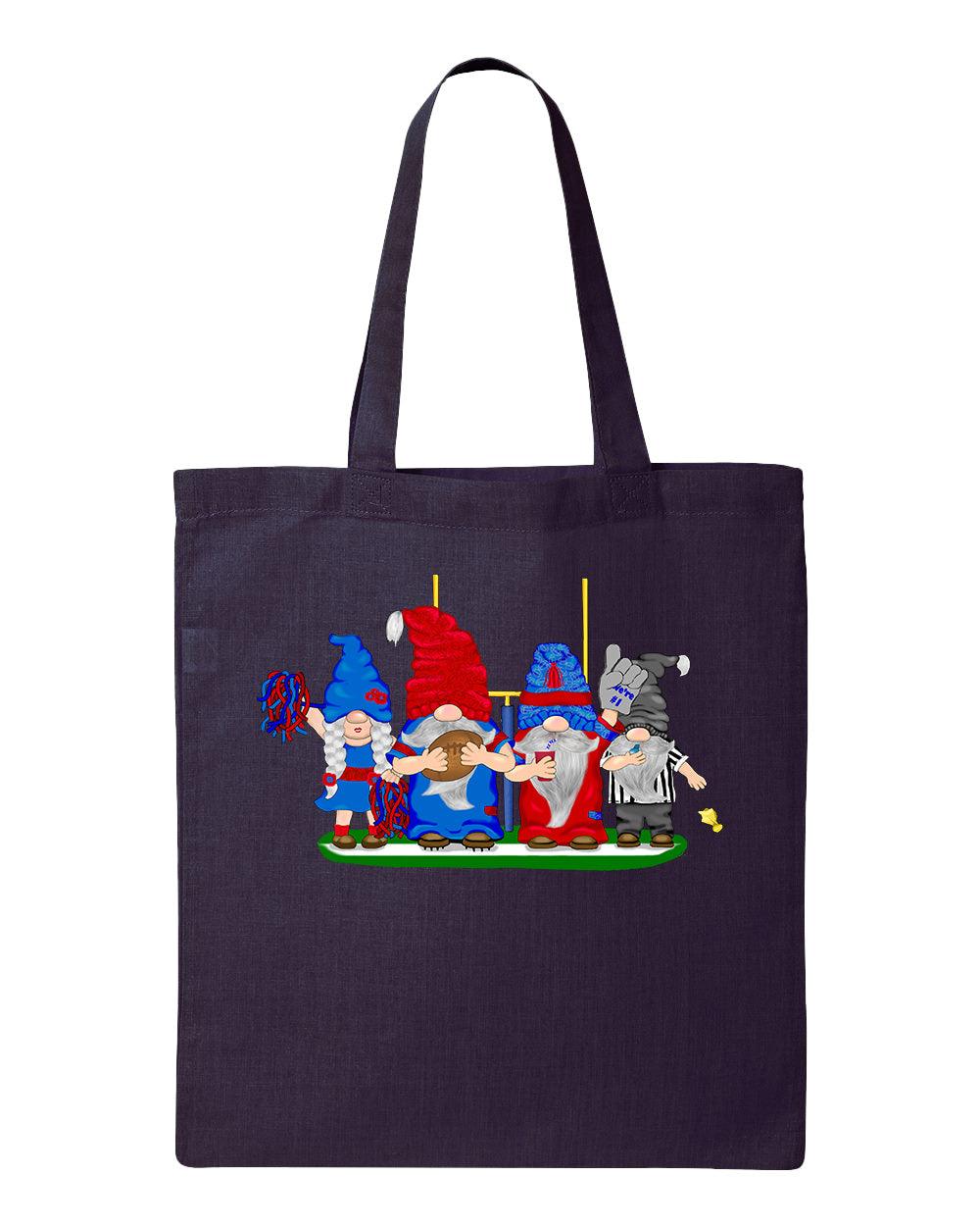 Navy & Red Football Gnomes  (similar to New England) on Tote