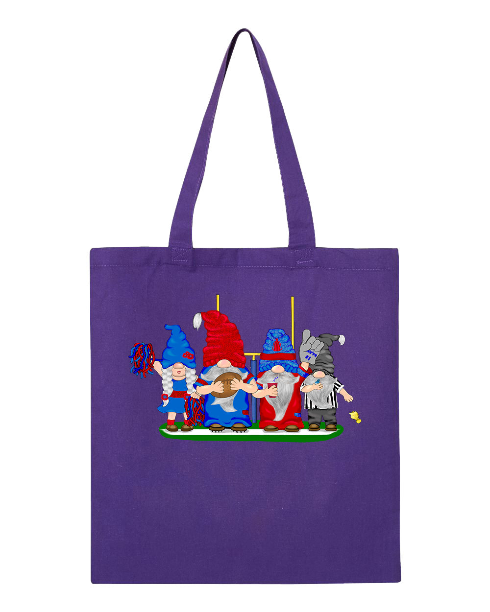 Navy & Red Football Gnomes  (similar to New England) on Tote