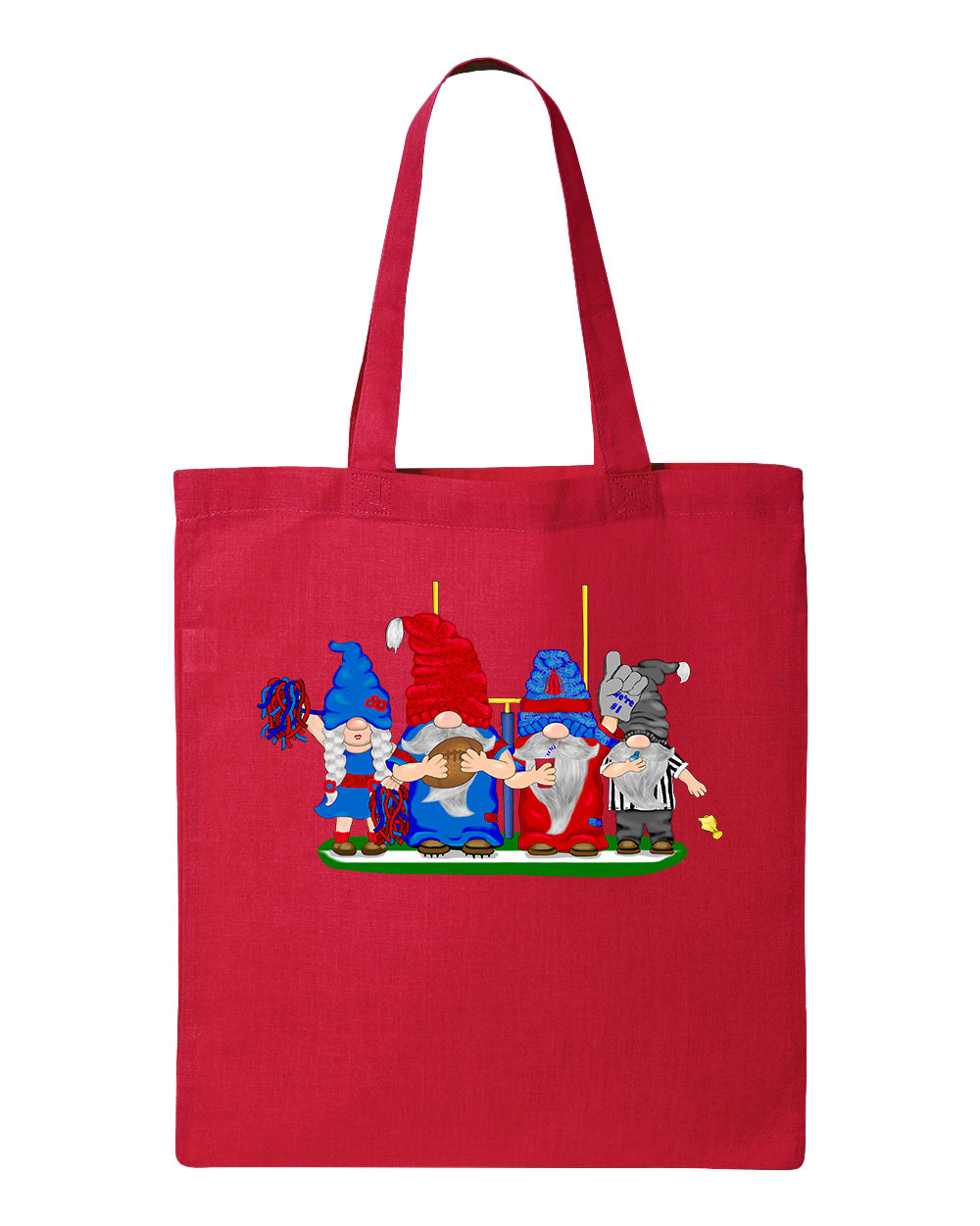 Navy & Red Football Gnomes  (similar to New England) on Tote